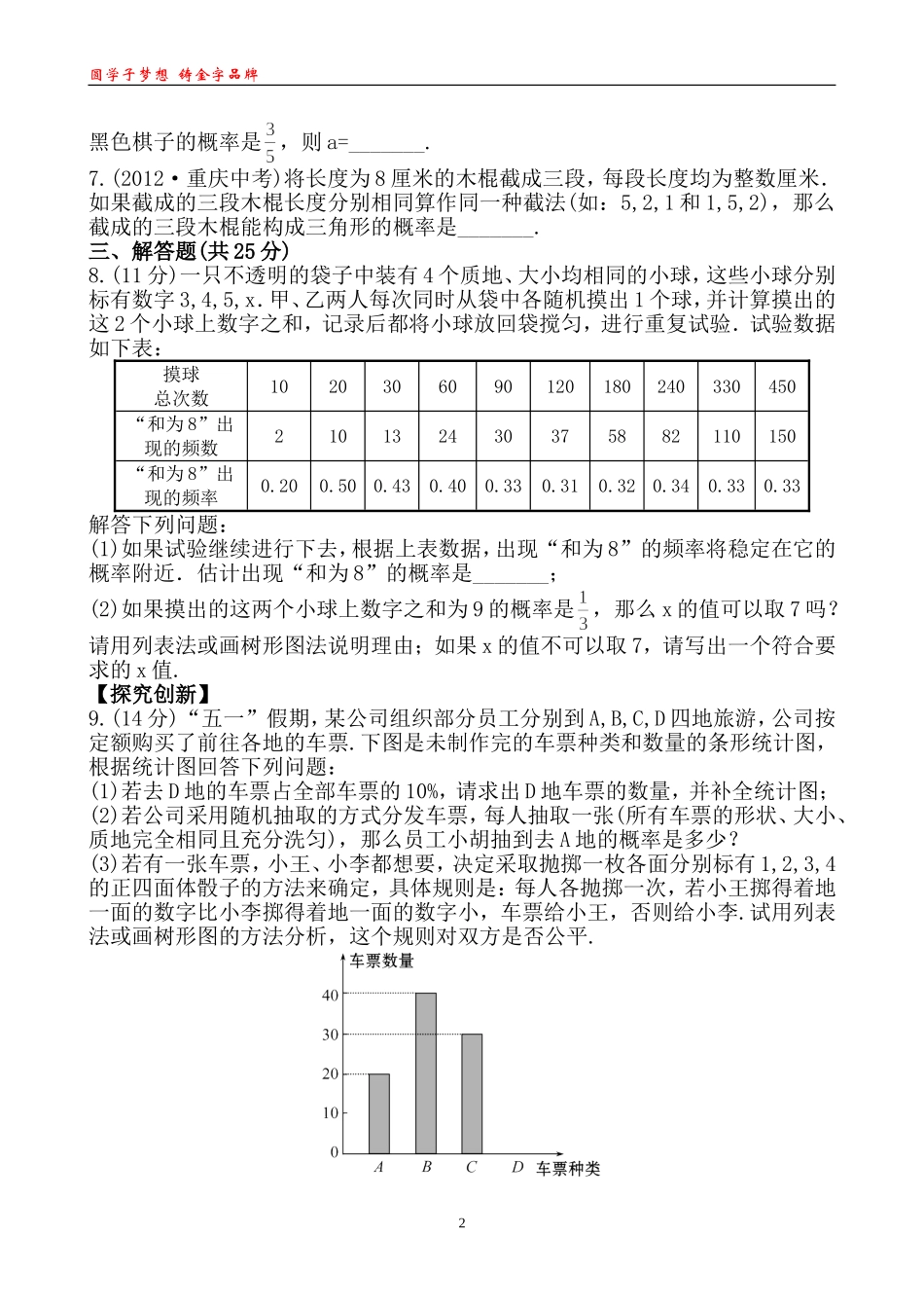 知能综合检测(三十二)32_第2页