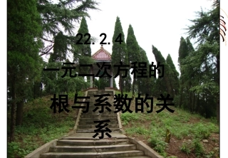 《一元二次方程的根与系数的关系》课件