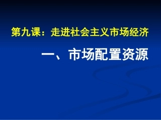 市场配置资源 (2)