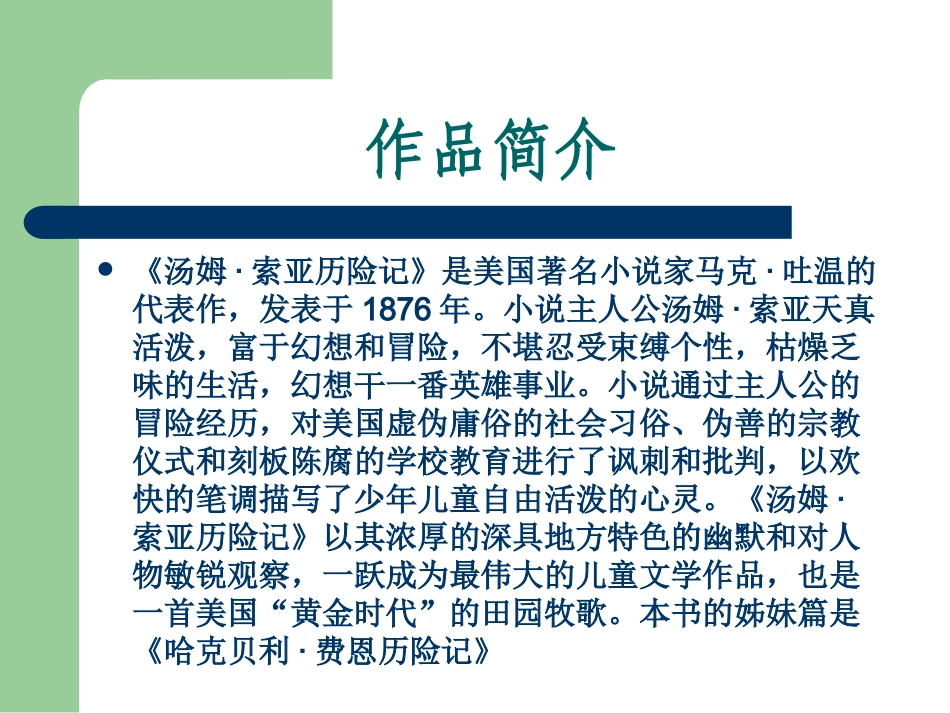 六年级下册17课《汤姆·索亚历险记》_第2页