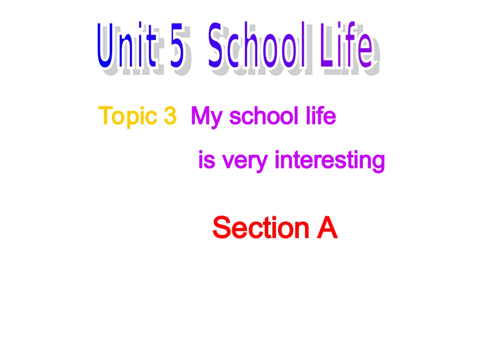 精品课件：仁爱版英语七年级下册Unit_5_Topic_3_Section_A_第1页