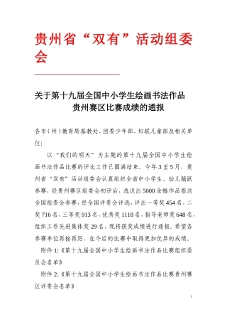 全国第十九届绘画获奖