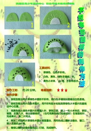 不织布奇异果做法微课程