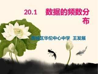 数据的频数分布课件沪科版新课标八年级下