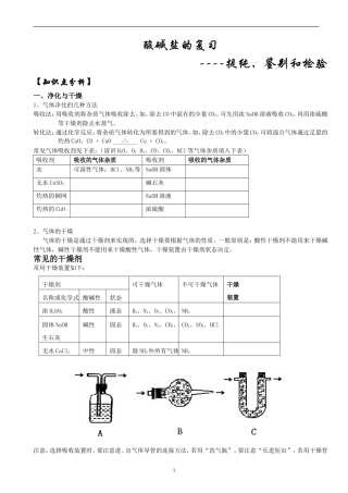 酸碱盐的复习学案