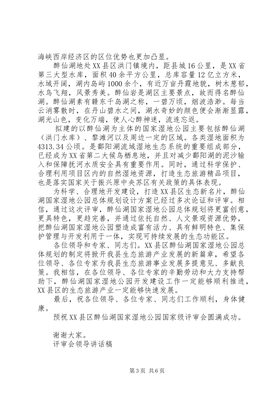 评审会领导讲话发言稿_第3页
