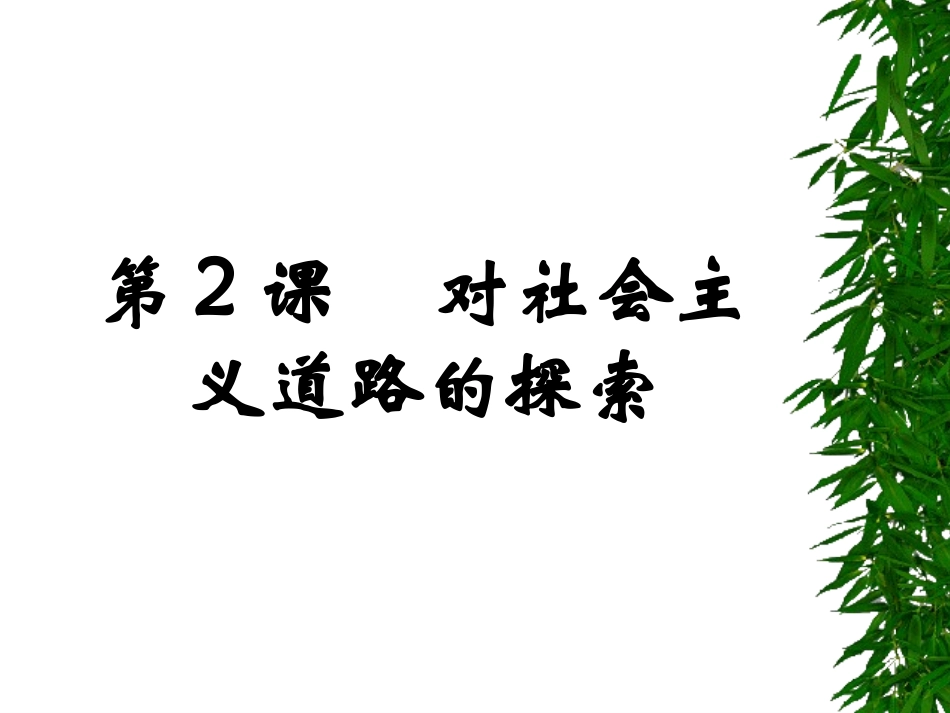 《对社会主义道路的探索》课件3_第1页