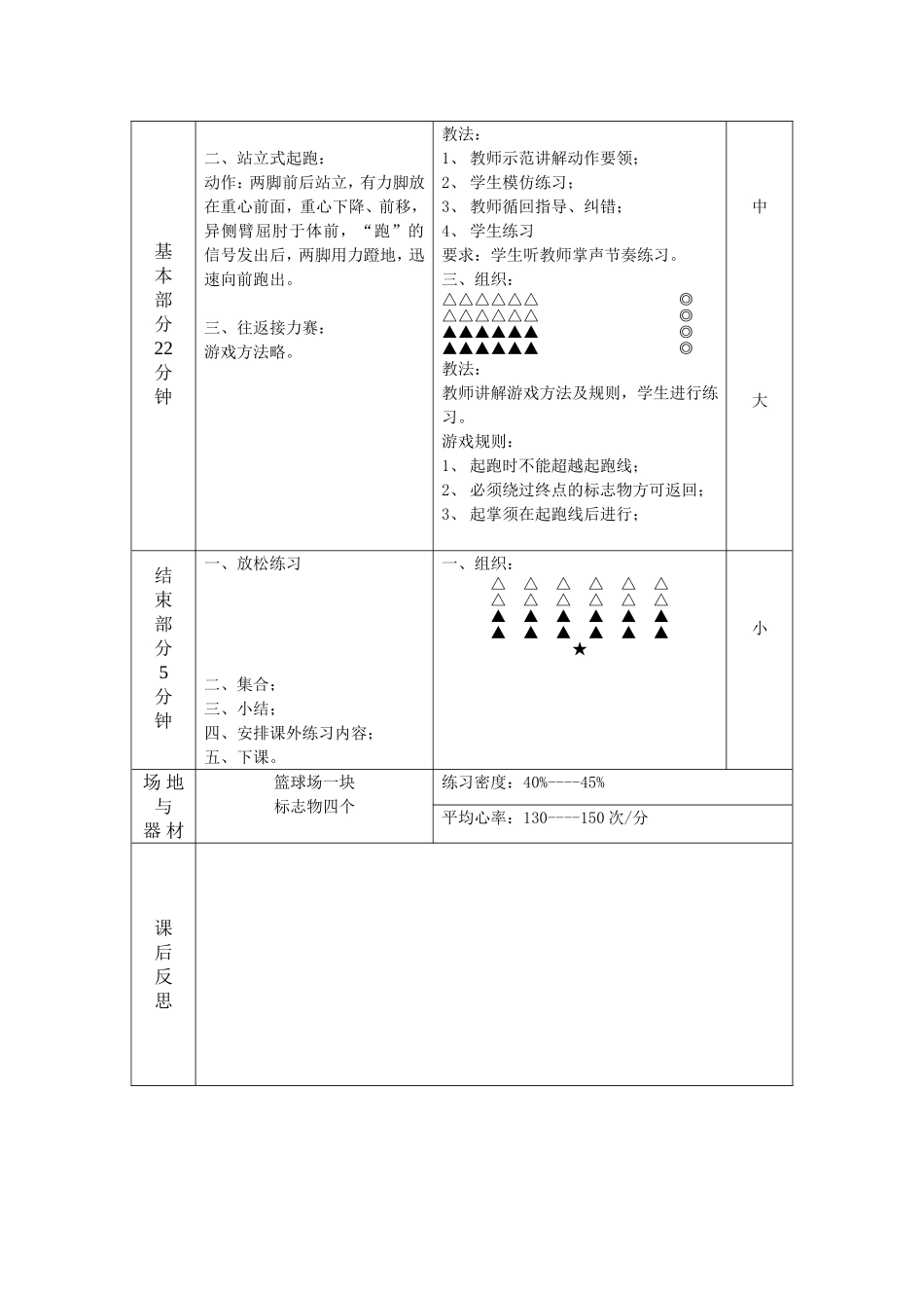 同课异构体育教案_第2页