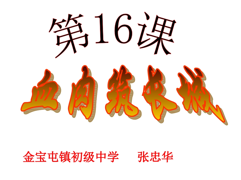 血肉筑长城课件_第1页
