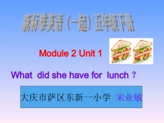 新标准(一起)小学英语五年级下册M2U1课件宋业敏