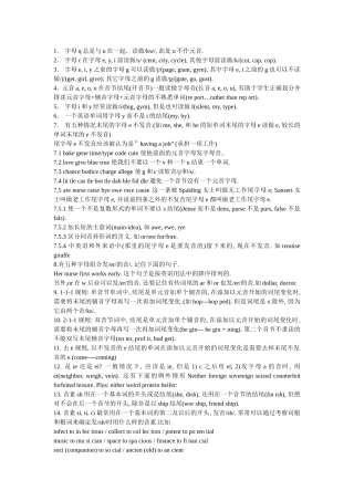 英语拼读发音规则