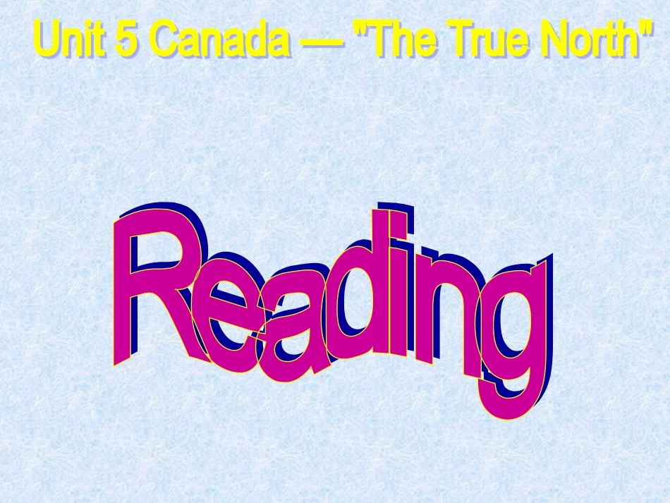 新课标高中英语必修3Unit5_Reading_第1页
