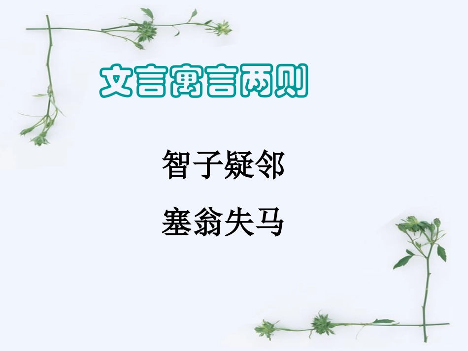 智子疑邻塞翁失马_第1页