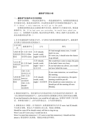 虚拟语气用法小结
