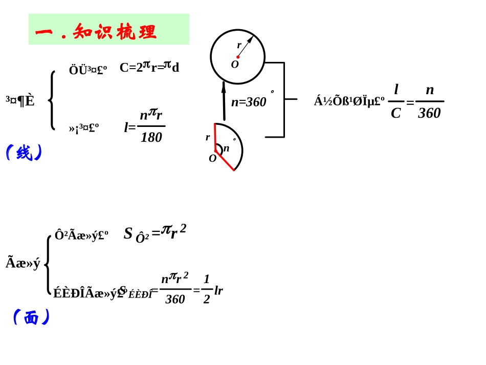 圆和扇形复习课_第2页