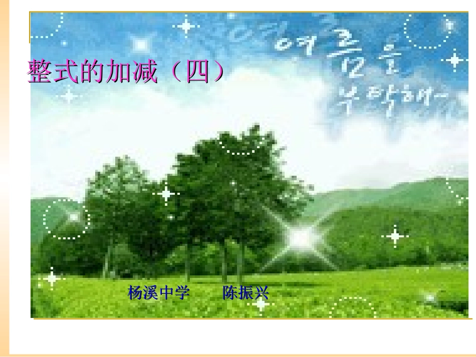 整式的加减（四）czx_第1页
