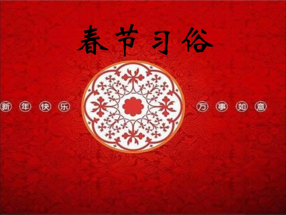 春节习俗介绍_第1页