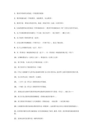 2014教师招聘考试百道常识性知识考点总结