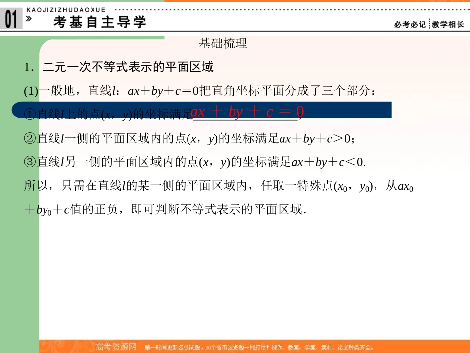 不等式第3讲二元一次不等式(组)与简单的线性规划问题_第3页