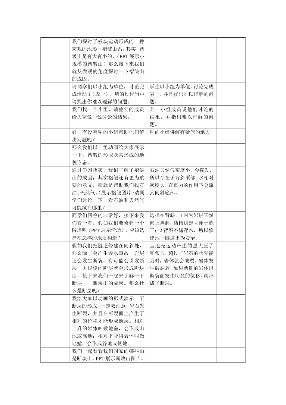 山地的形成教学设计史丽丽_第3页