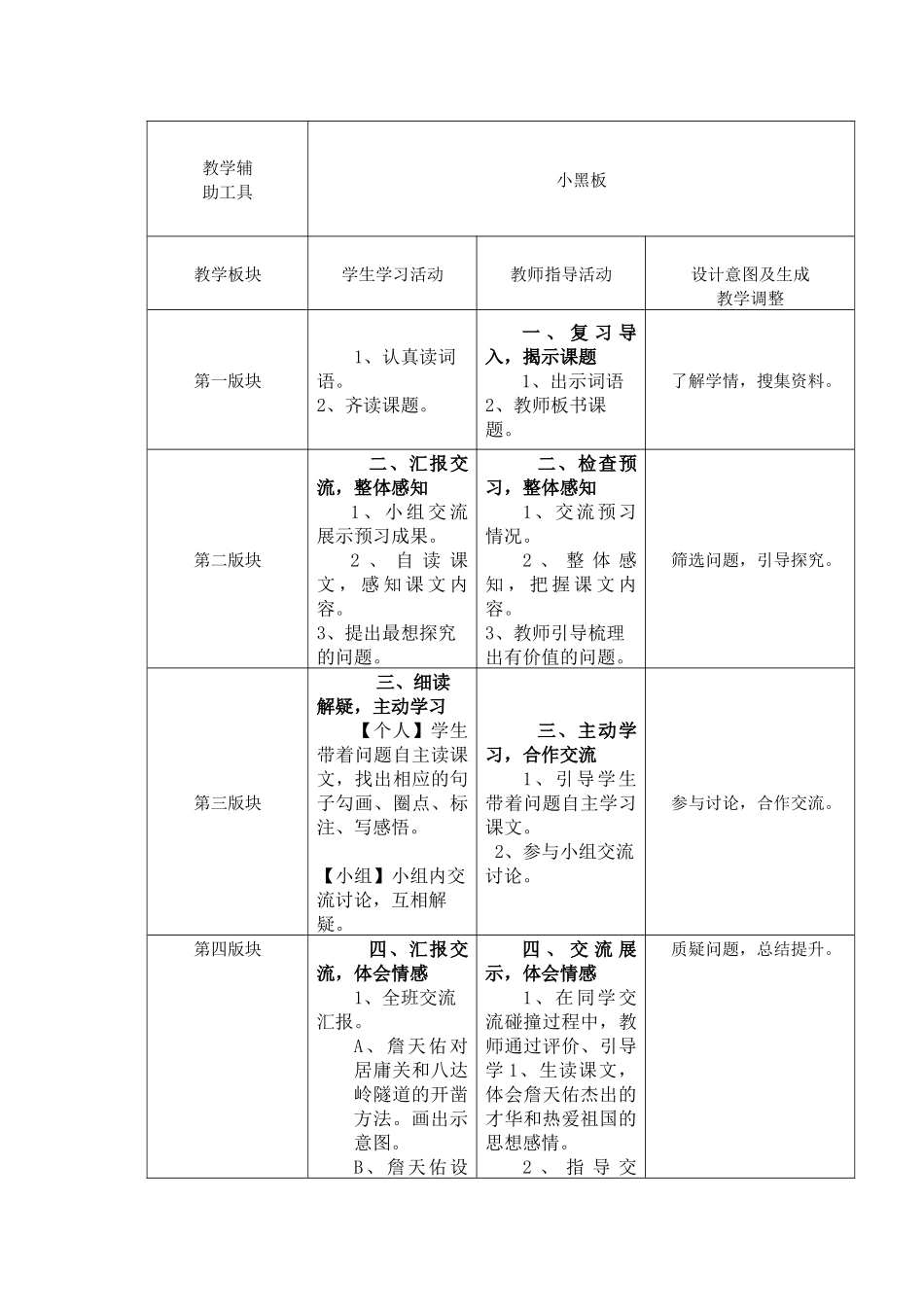 《詹天佑》高效课堂教案_第2页