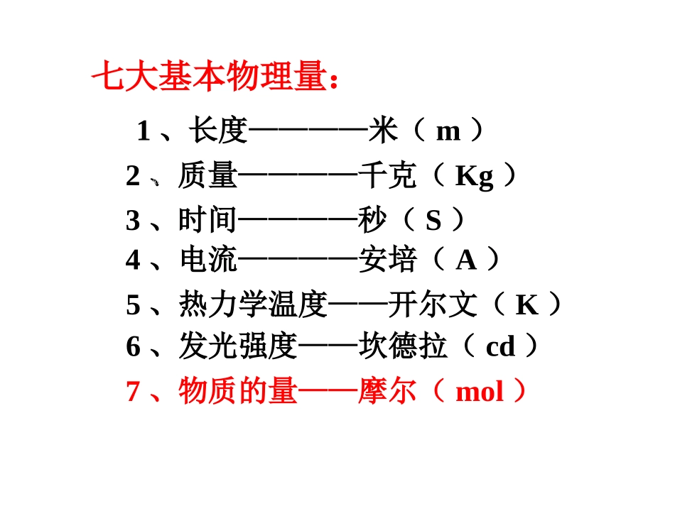 高中化学必修一：物质的量及摩尔_第3页