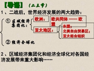 《当今世界经济区域集团化的发展》课件(人民版自己用)