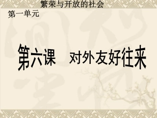 七下6对外友好往来