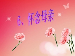 《怀念母亲》课件