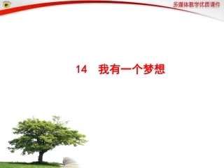语文版八年级下册14我有一个梦想