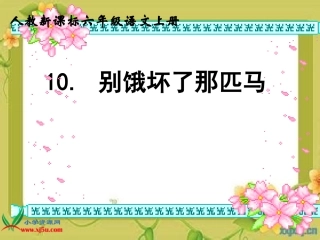课件别饿坏了那匹马2
