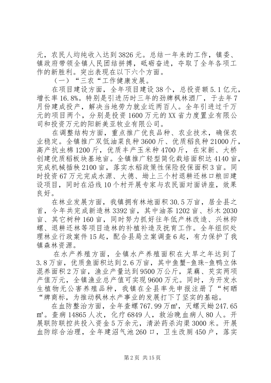 乡镇年度三级干部大会领导讲话发言稿_第2页