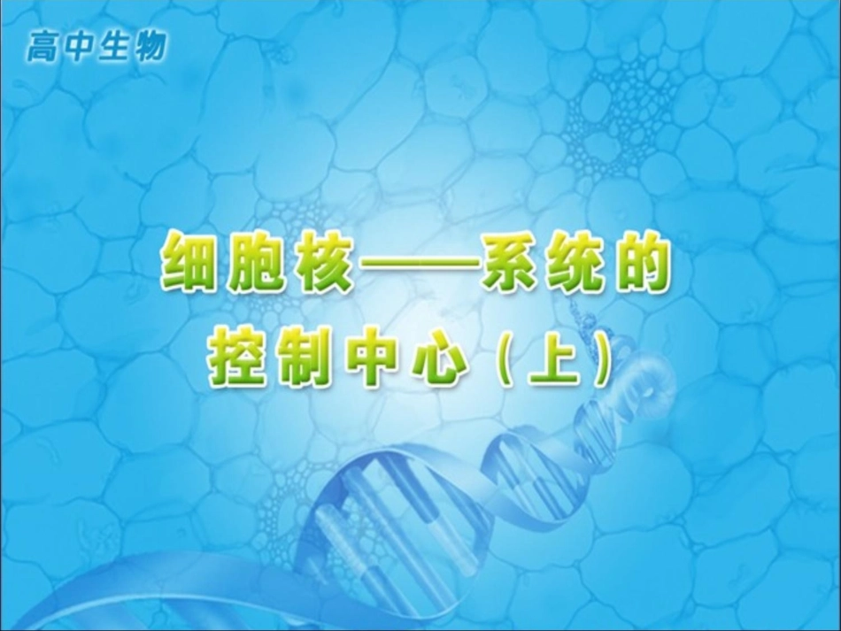 人教版高中生物必修1第3章　细胞的基本结构第3节《细胞核——系统的控制中心》第一课时参考课件（共13张PPT）_第1页