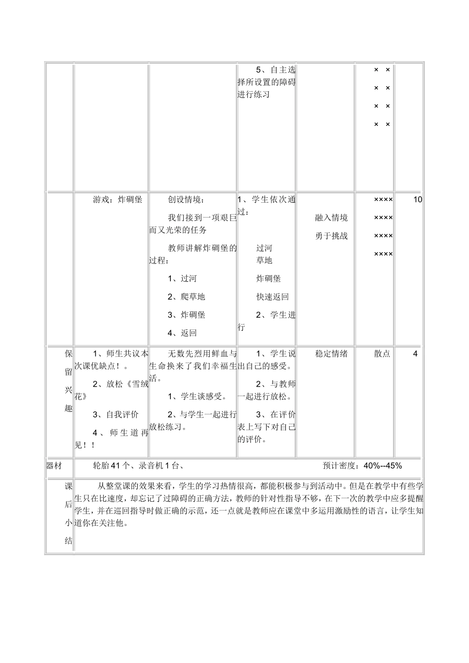 小学体育课教案___跑与游戏_第3页