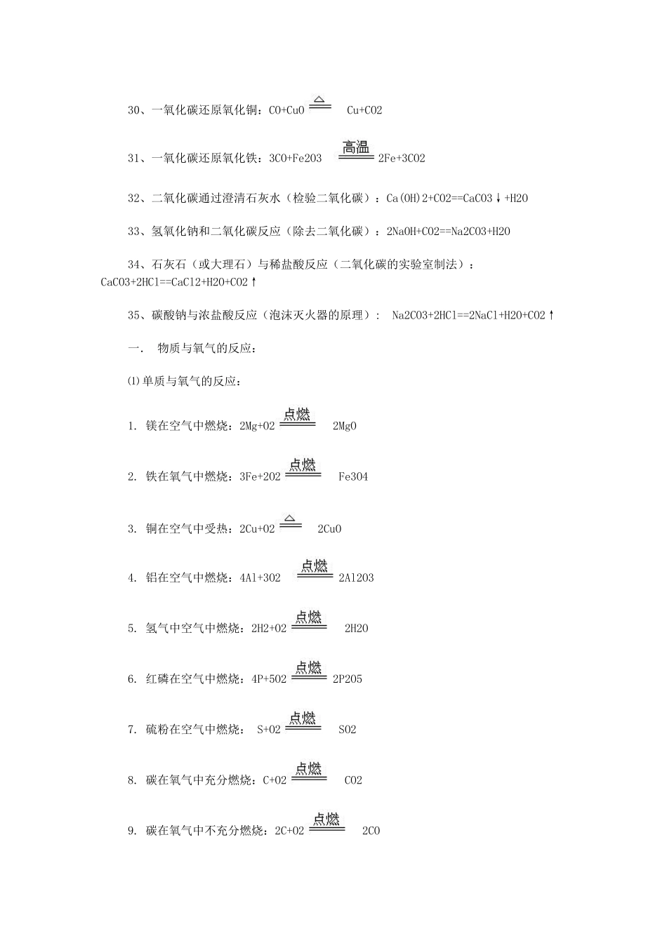 初中化学方程式大全_第3页