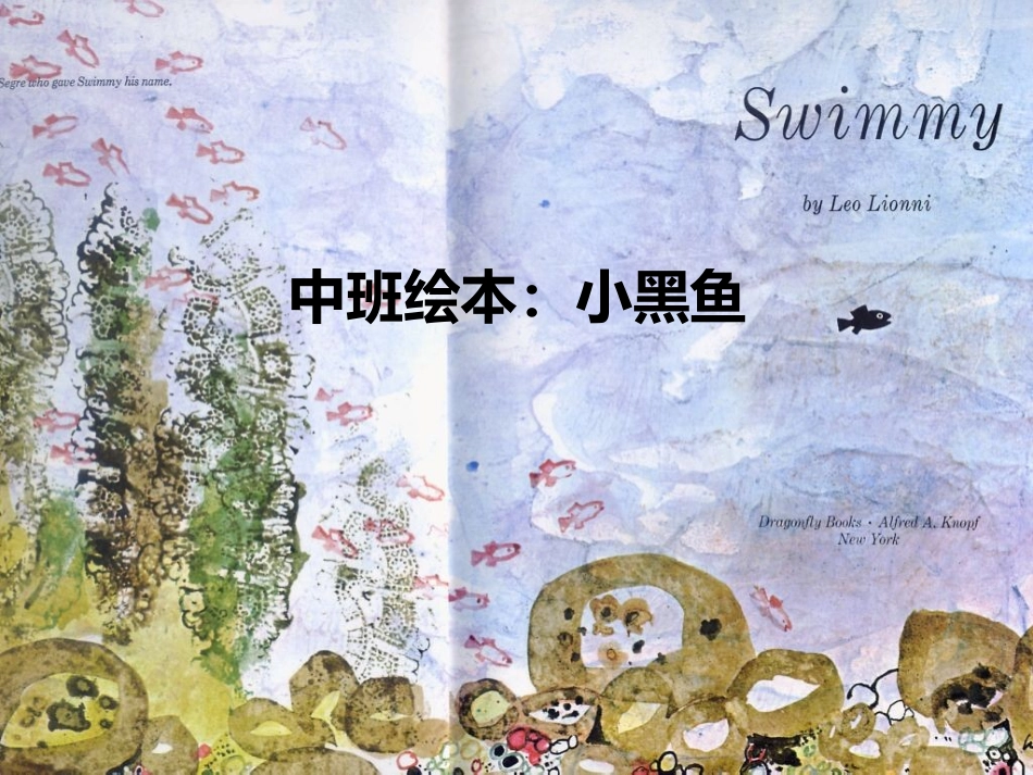 中班绘本故事《小黑鱼》_第1页