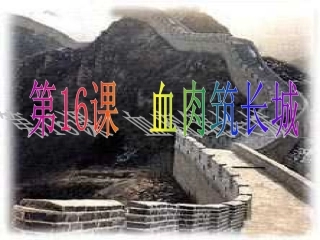 《血肉筑长城》参考课件2