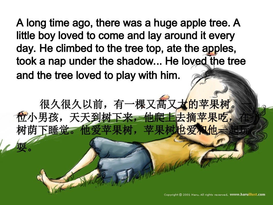 一棵苹果树的情感故事中英文对照版The_Giving_Tree_第2页