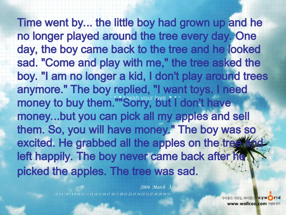 一棵苹果树的情感故事中英文对照版The_Giving_Tree_第3页