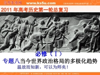 2011年高考一轮复习课件专题9当今世界政治格局的多极化趋势