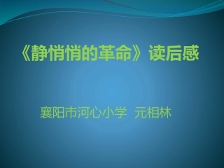 静悄悄的革命》读后感