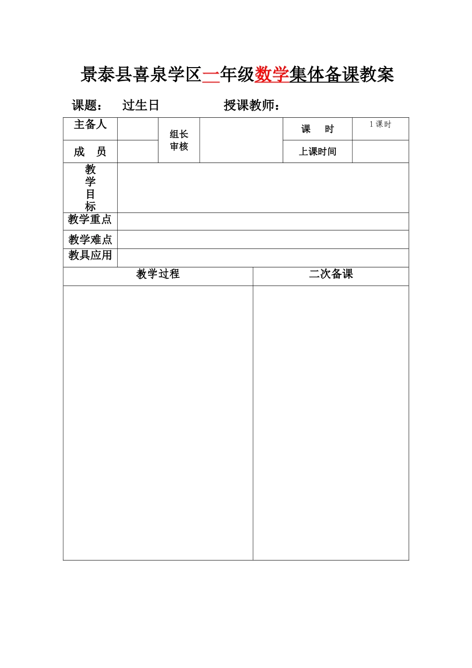 2015学年第二学期教案模板_第2页