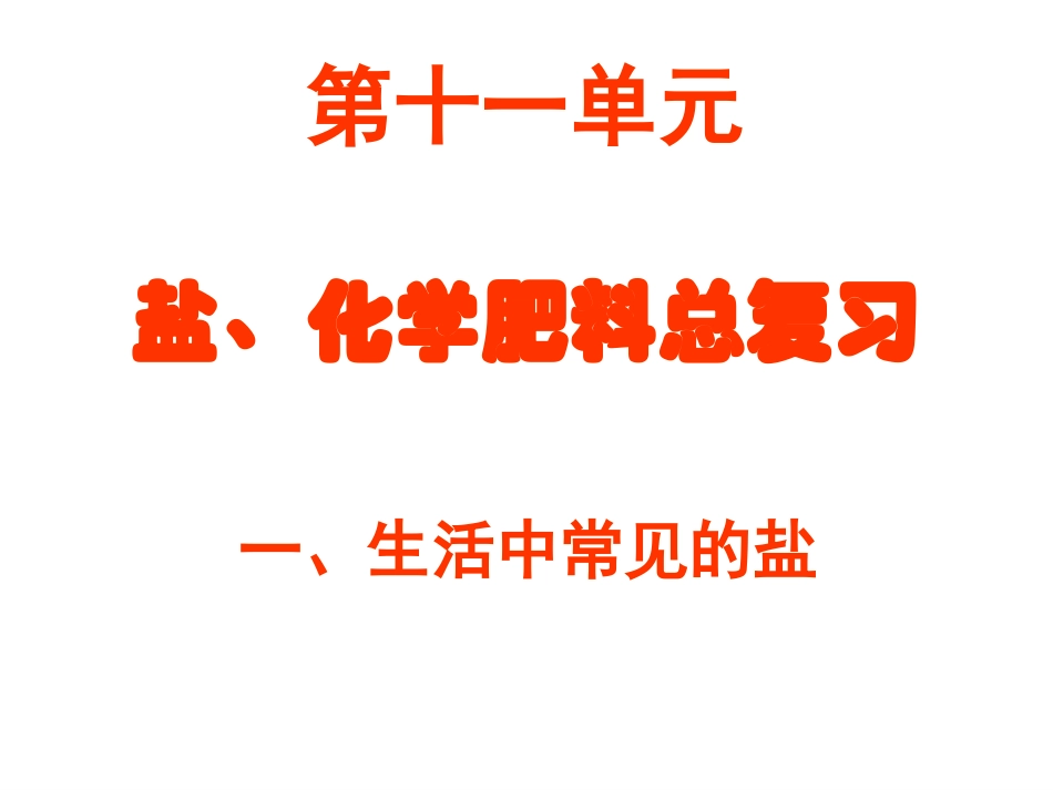 人教版九年级化学盐化学肥料复习课件_第1页