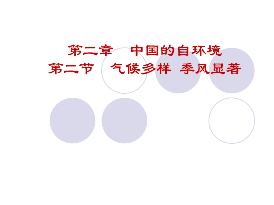 “季风气候显著、气候复杂多样”课件_第1页
