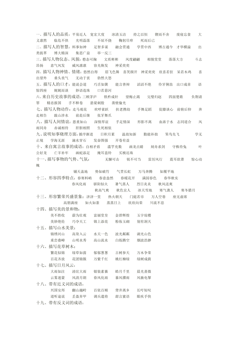 描写各种形态的四字成语[1]_第1页