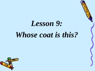 冀教版英语七年级上lesson9课件
