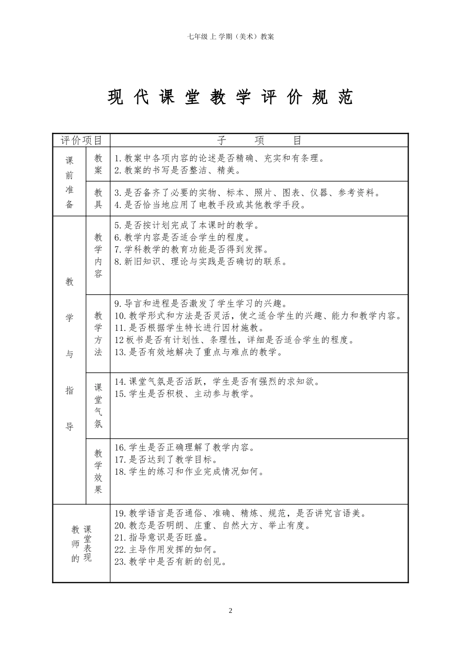 新人教版七年级美术上册教案_第2页