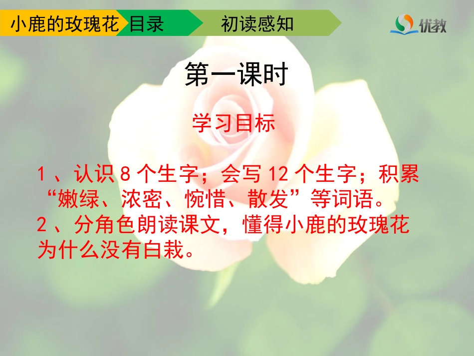 《小鹿的玫瑰花》教学课件（第一课时）_第3页