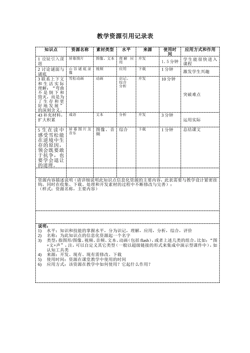 教学资源引用记录表_第1页