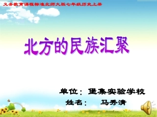 初中一年级历史上册第四单元政权分立与民族汇聚第22课北方的民族汇聚第一课时课件